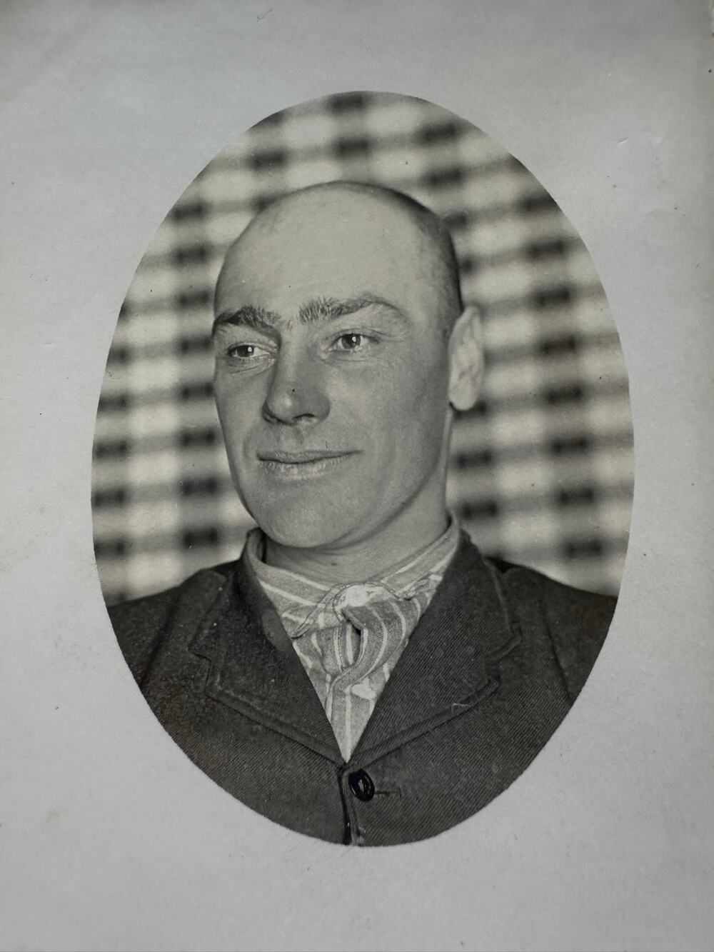 Antique 1907-1918 AZO RPPC Man Portrait Neck Scarf Real Photo Postcard